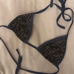 Fendi logo string bikini top size 40